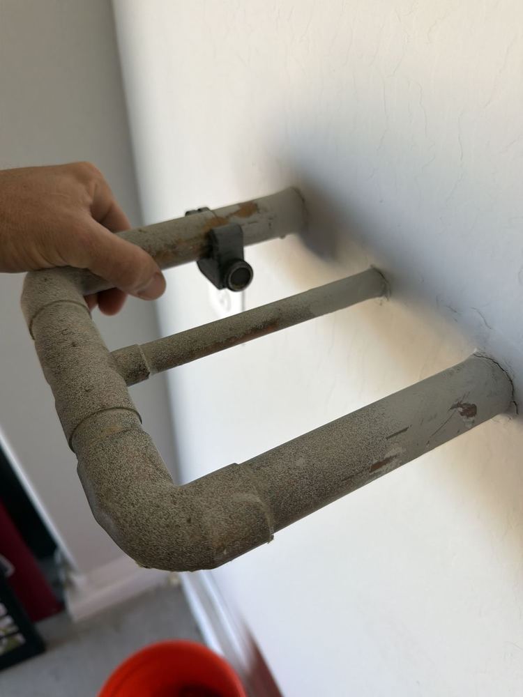 Water supply pipe fittings during a service call